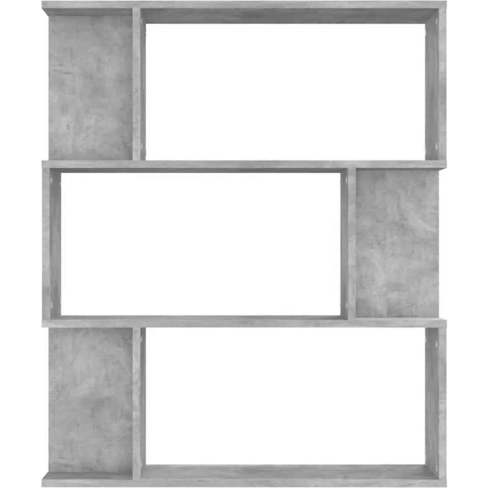 vidaXL Boekenkast/kamerscherm 80x24x96 cm bewerkt hout betongrijs grijs, foto 4
