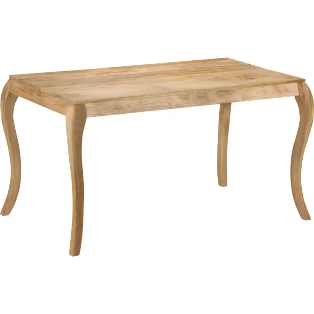vidaXL Eettafel 135x75x76 cm massief mangohout Bruin