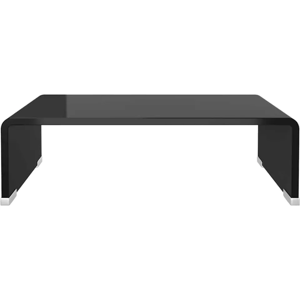 vidaXL Tv-meubel/monitorverhoger zwart 40x25x11 cm glas