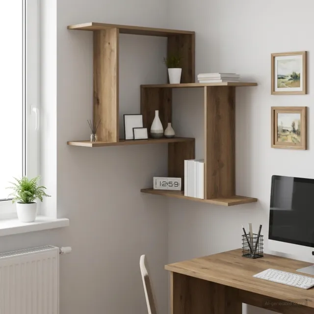 vidaXL Wandplank Artisanaal eiken 67 x 67 x 87 cm Bewerkt hout Bruin