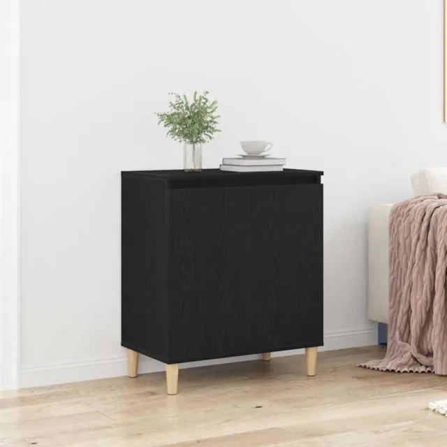 vidaXL Dressoir Zwart Eiken 60 x 35 x 70 cm Bewerkt hout, foto 2