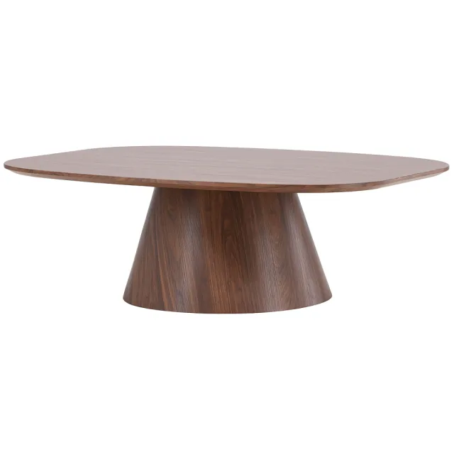 Nest living Trude deens ovale houten salontafel bruin - 120 x 39 cm