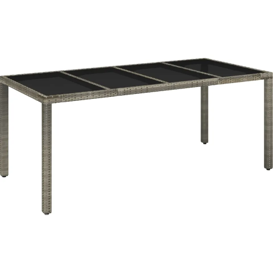 vidaXL 9-delige Tuinset met kussens poly rattan grijs, foto 4