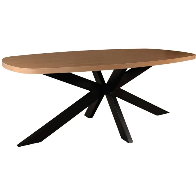 Lizzely Garden & Living Eettafel Leco deens ovaal 270cm eiken melamine ovale tafel eetkamertafel