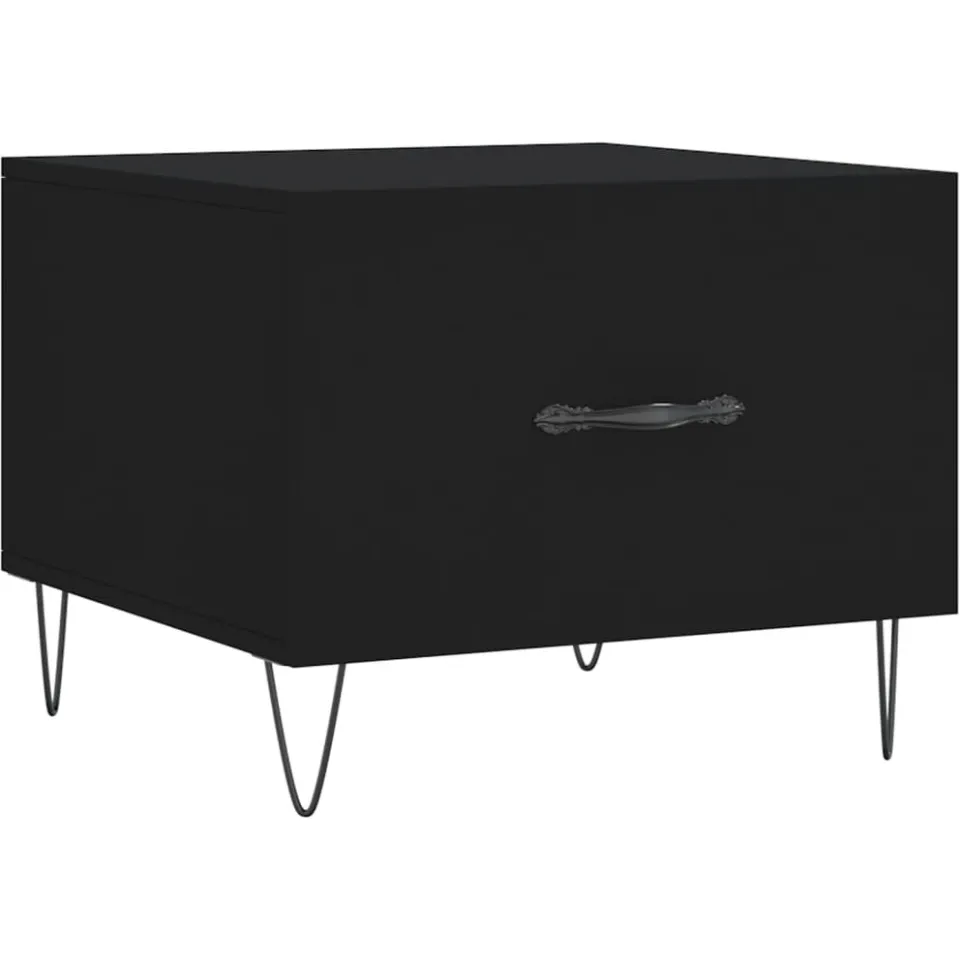 vidaXL Salontafels 2 st 50x50x40 cm bewerkt hout zwart, foto 4