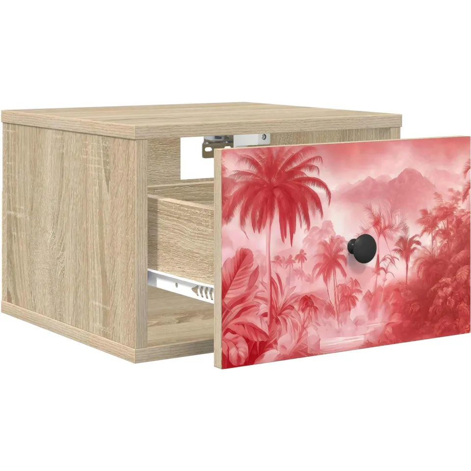 vidaXL Wandkastje AACHEN Sonoma Eiken 36 x 33 x 25 cm Bewerkt hout Bruin