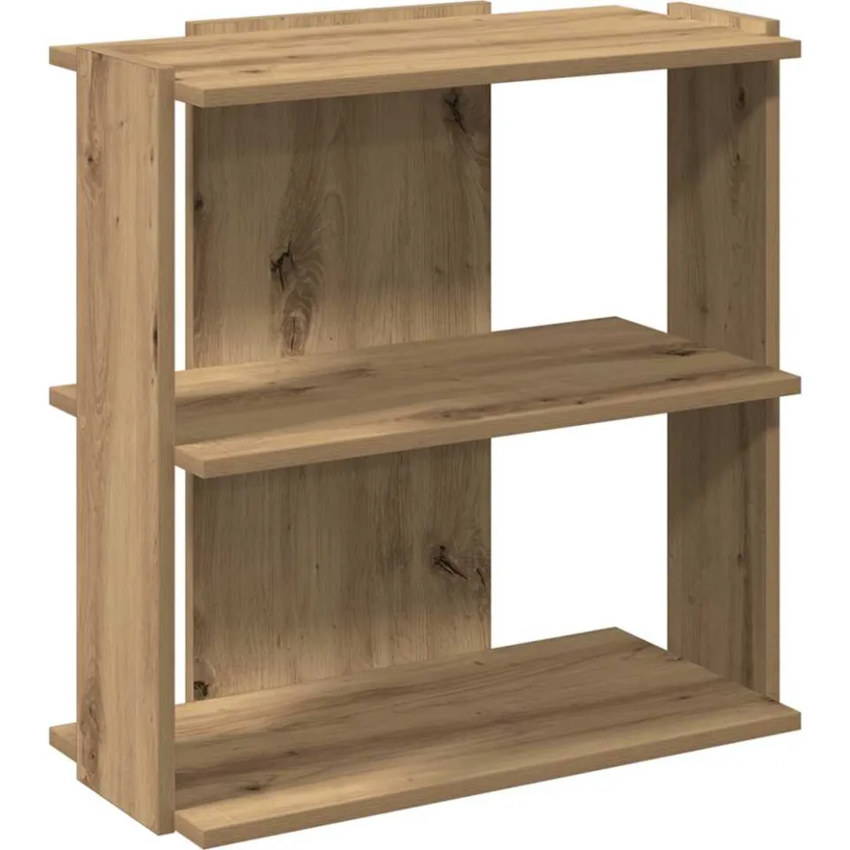vidaXL Boekenkast 3-laags 60x30x60 cm bewerkt hout artisanaal eiken, foto 3