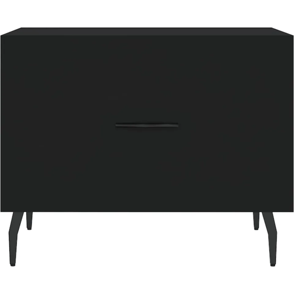 vidaXL Salontafel 50x50x40 cm bewerkt hout zwart, foto 3
