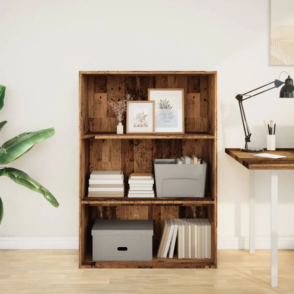 vidaXL Boekenkast 80x30x114 cm bewerkt hout oud houtkleurig bruin, foto 2