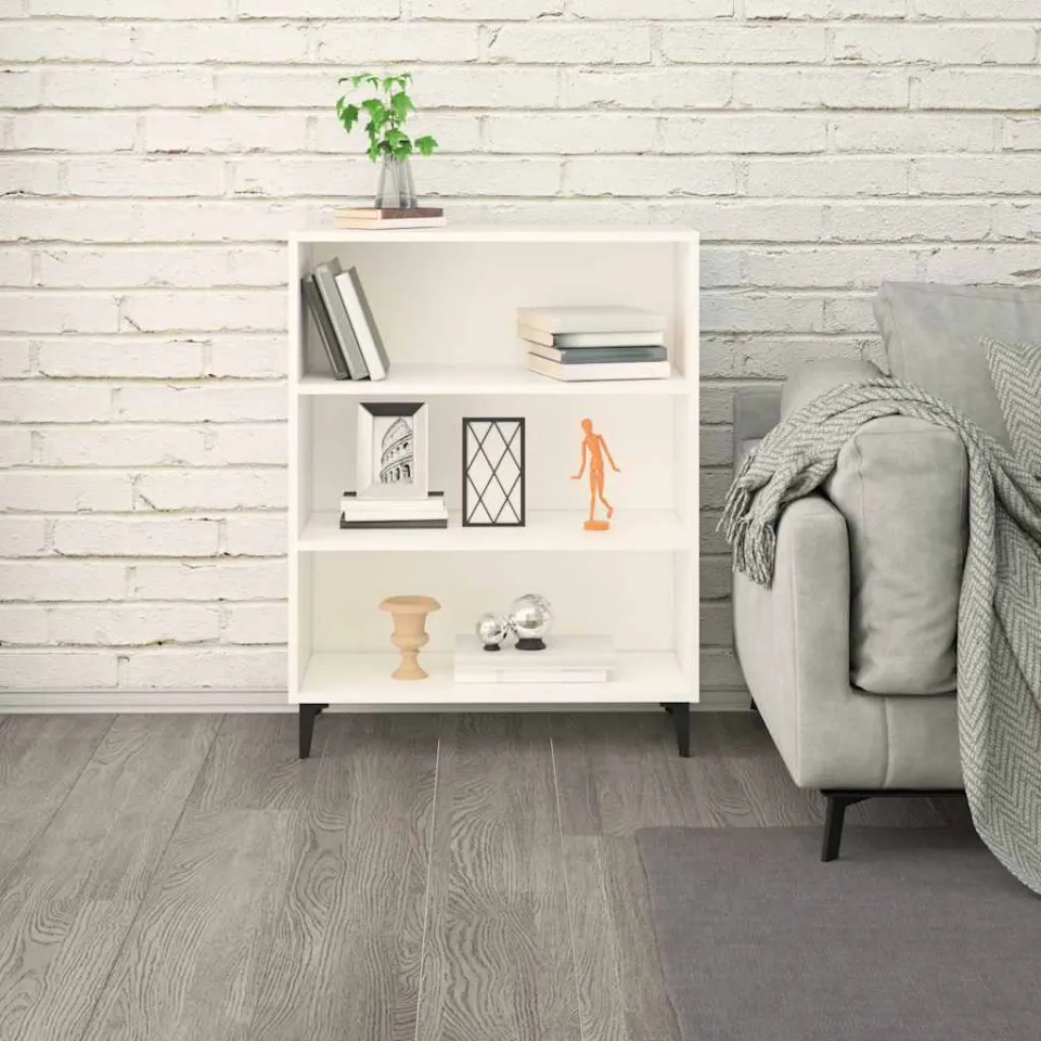 vidaXL Dressoir 69,5x32,5x90 cm bewerkt hout wit, foto 2