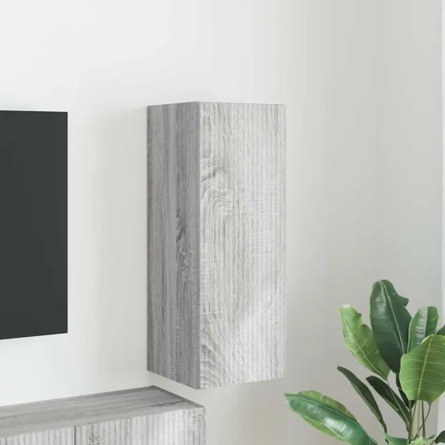 vidaXL TV Wandkast 30 x 31 x 80 cm Grijs Sonoma Bewerkt hout
