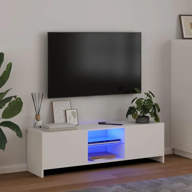 vidaXL Tv-meubel met LED-verlichting 120x30x36 cm wit
