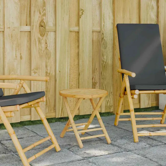 vidaXL Tuintafel inklapbaar Ø 45x45 cm bamboe bruin, foto 2