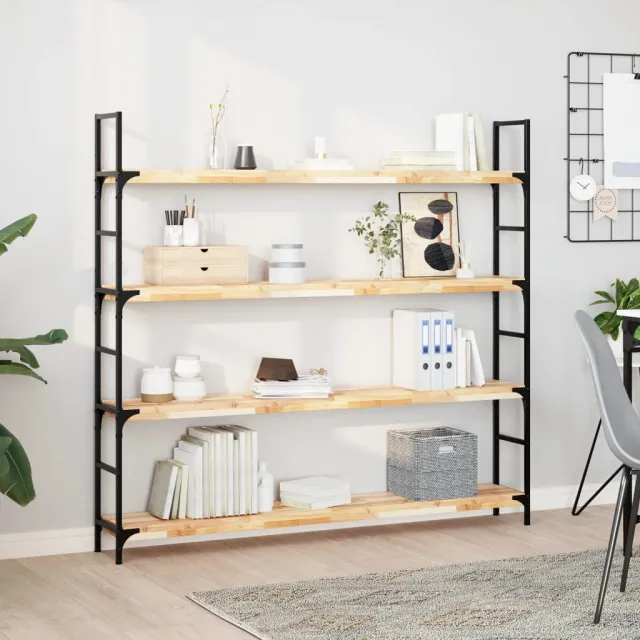 vidaXL Wandschappen 2 st zwevend 160x20x4 cm onbehandeld acaciahout Bruin