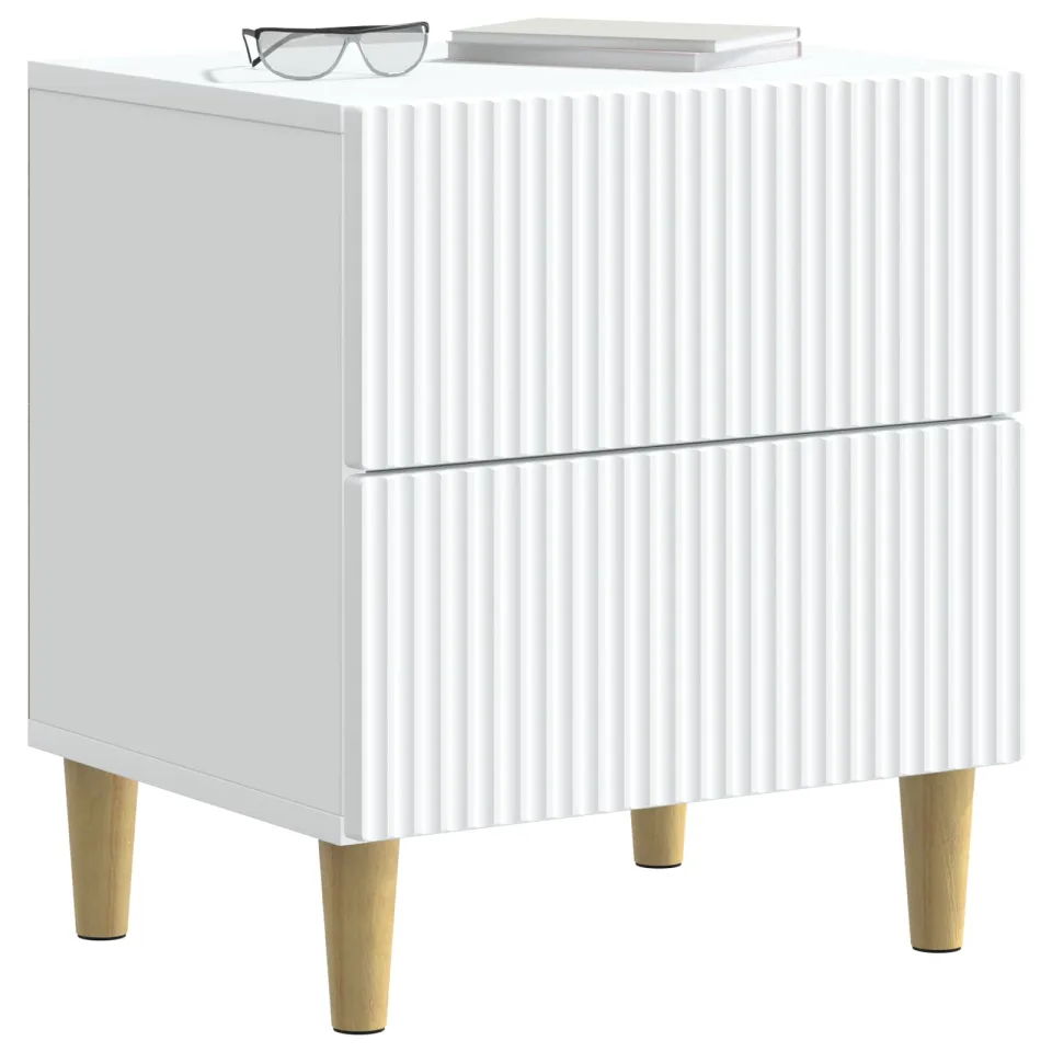 vidaXL Nachtkastje 2 st Wit 43 x 34,5 x 48 cm Bewerkt hout