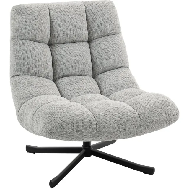 GranMaison Fauteuil - Relaxstoel - Relaxfauteuil - Stoel - Met armleuning - Voor één Persoon - Lichtgrijs