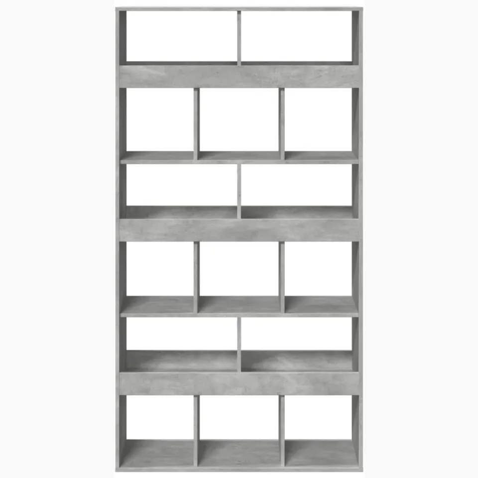 vidaXL Boekenkast 100x33x187,5 cm bewerkt hout betongrijs grijs, foto 4