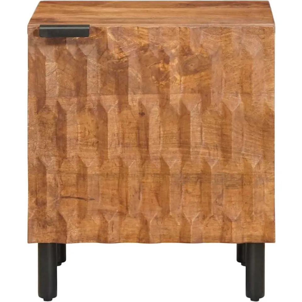 vidaXL Nachtkastje 2 st Bruin 40 x 33 x 46 cm Massief Mango Hout, foto 4