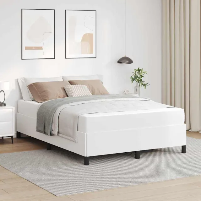 vidaXL Bedframe met matras Crème 160 x 200 cm Stof