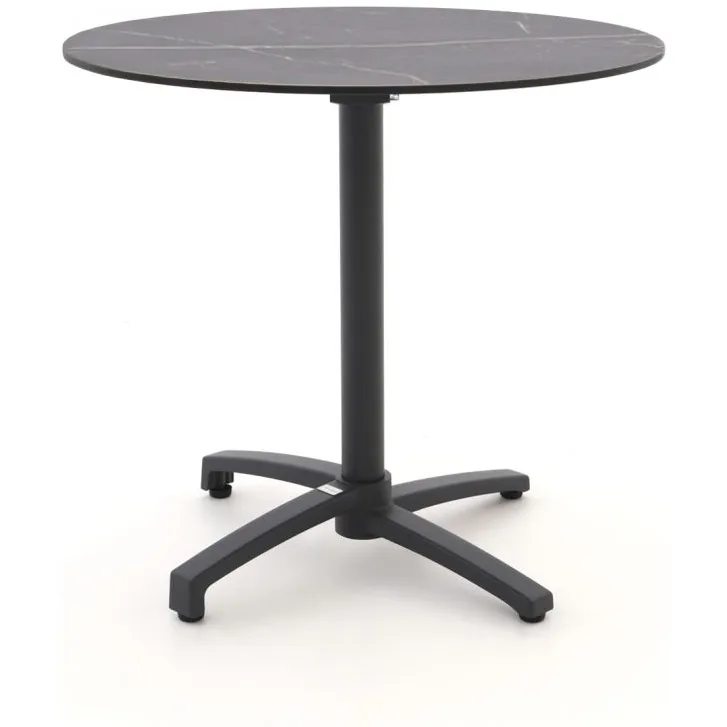 Bellagio tuinmeubelen Bellagio Canzo klaptafel ø80cm (h:73cm) grijs, foto 5