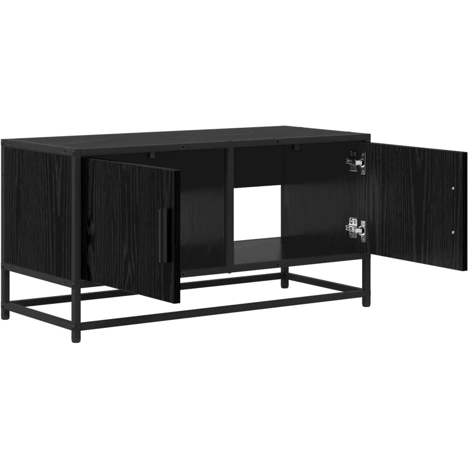 vidaXL TV-kast 80 x 34,5 x 40 cm Zwart eiken Bewerkt hout, foto 4