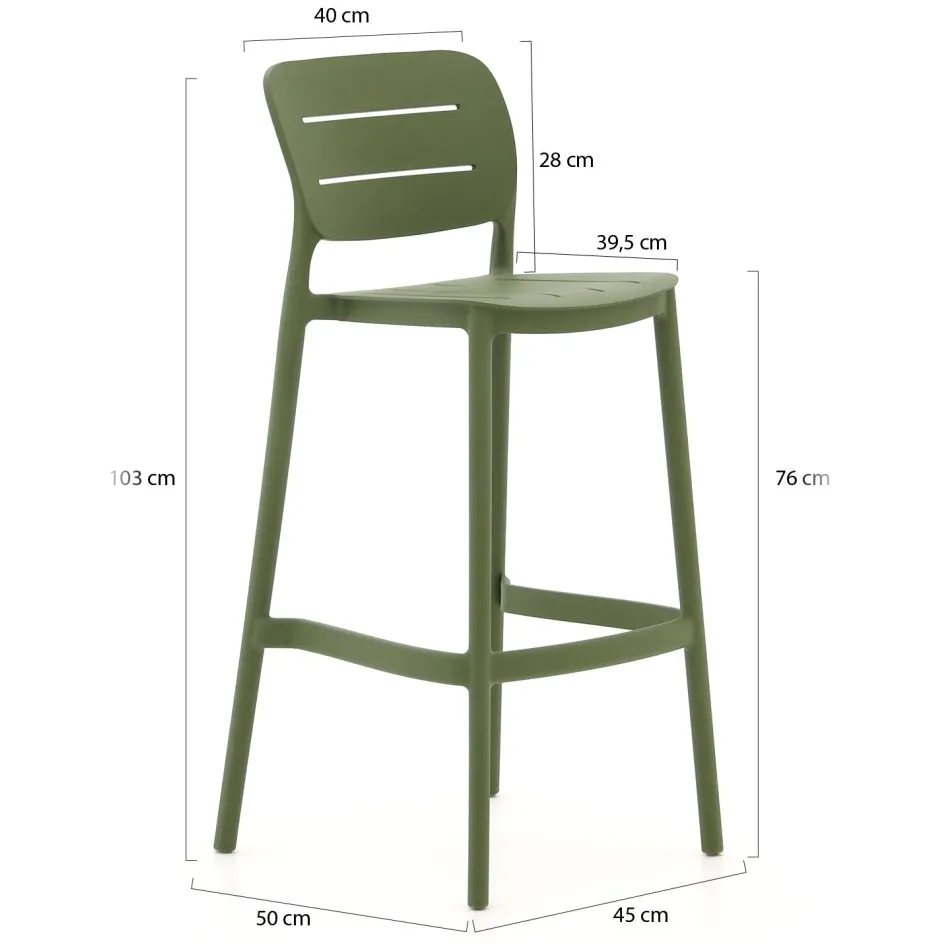 Forza Furniture Forza Pazzia barstoel stapelbaar Groen