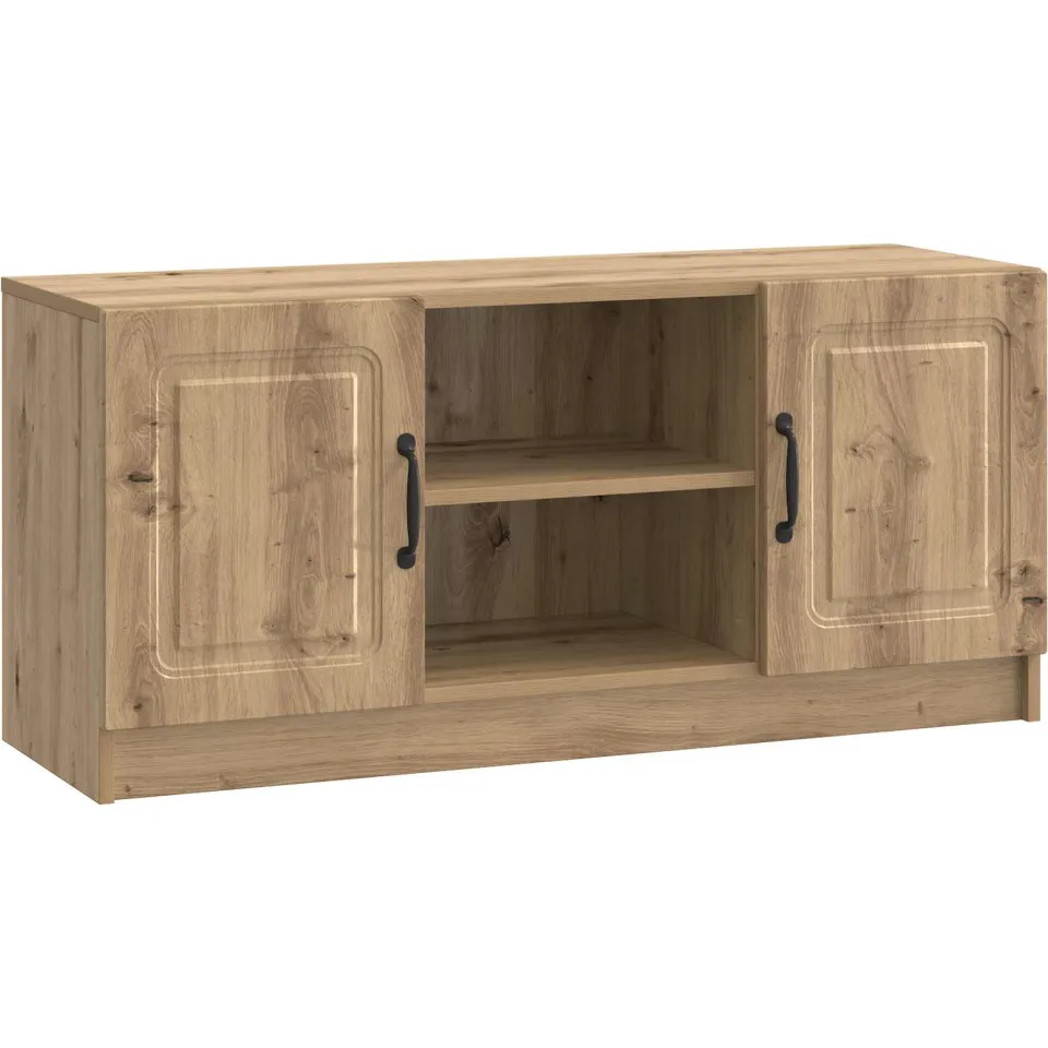 vidaXL TV-kast 102 x 34,5 x 47 cm Artisanaal eiken Bewerkt hout, foto 3