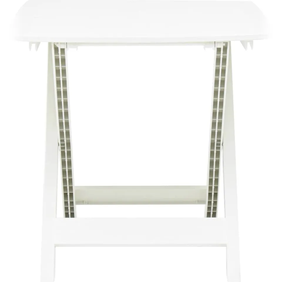 vidaXL Tuintafel inklapbaar 79x72x70 cm kunststof wit, foto 3