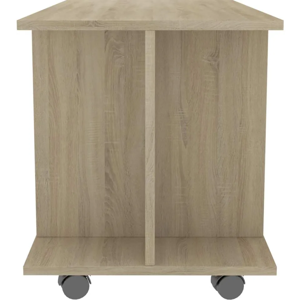 vidaXL Tv-meubel met wieltjes 80x40x45 cm bewerkt hout sonoma eiken, foto 4