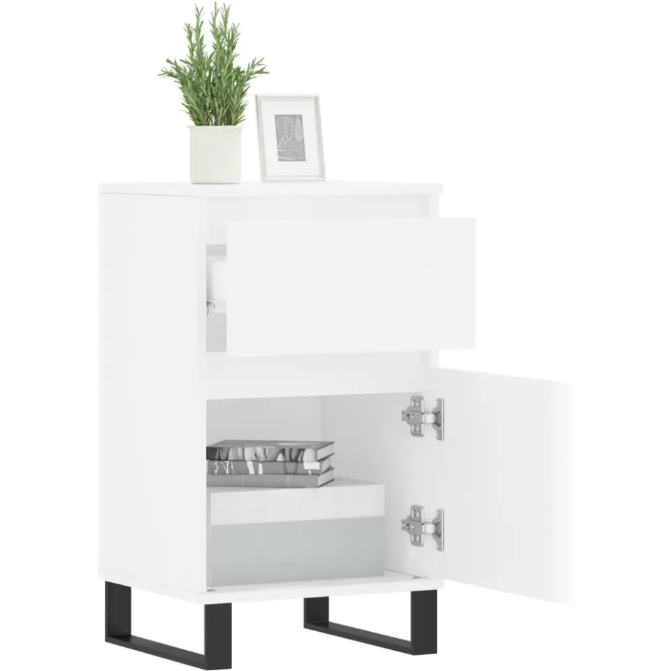 vidaXL Dressoir 40x35x70 cm bewerkt hout wit, foto 4