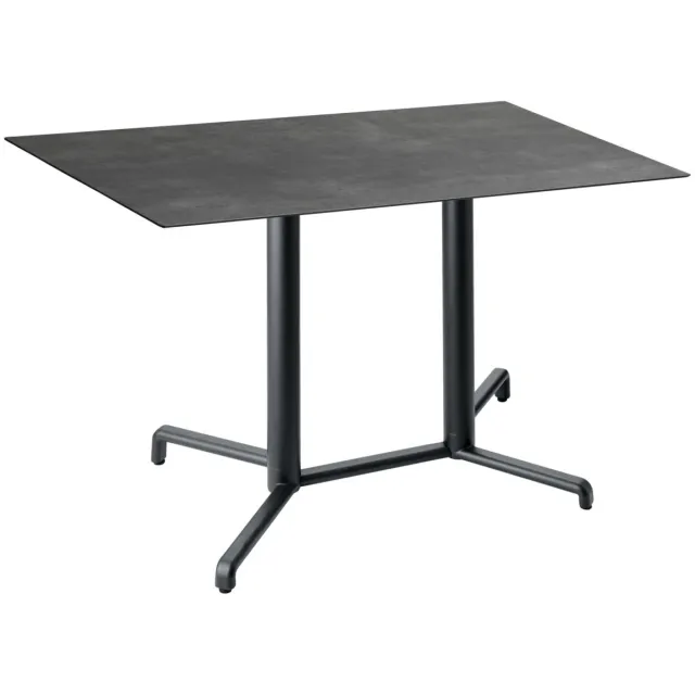 Vega Buitentafel Lift rechthoekig; 120x68x72 cm (LxBxH); Tafelblad beton, frame antraciet; rechthoekig