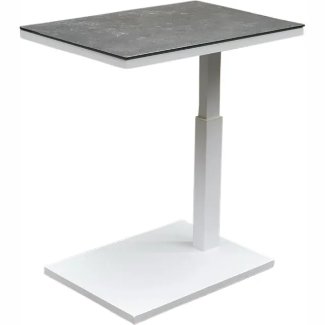 AVH-Collectie Tracy bijzettafel 60x40xH46-67 cm in hoogte verstelbaar wit