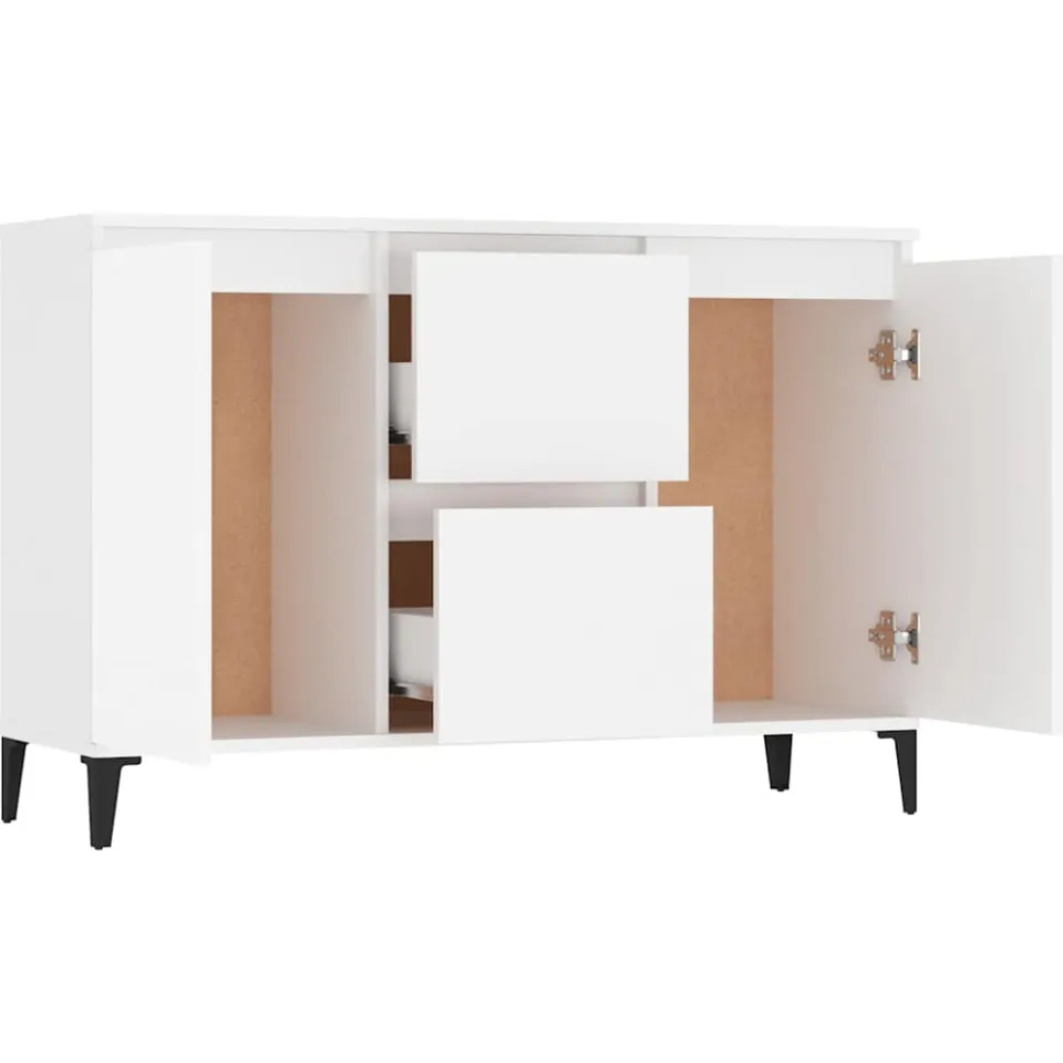 vidaXL Dressoir 102x35x70 cm bewerkt hout wit