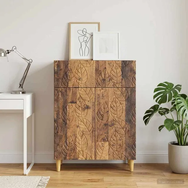 vidaXL Dressoir Oud hout 66 x 34,5 x 90 cm Bewerkt hout bruin, foto 2