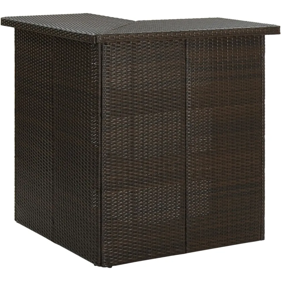 vidaXL 4-delige Tuinbarset met kussens poly rattan bruin, foto 2