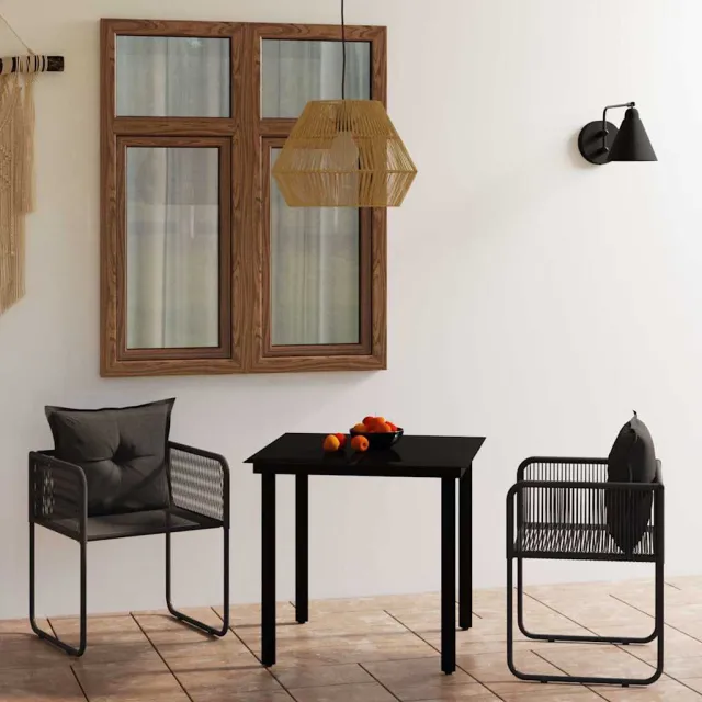 vidaXL 3-delige Tuinset zwart, foto 2