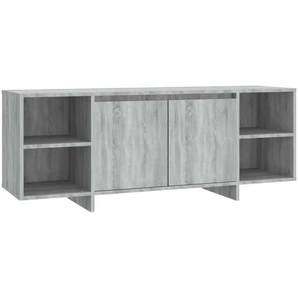 vidaXL Tv-meubel 130x35x50 cm bewerkt hout grijs sonoma eikenkleurig