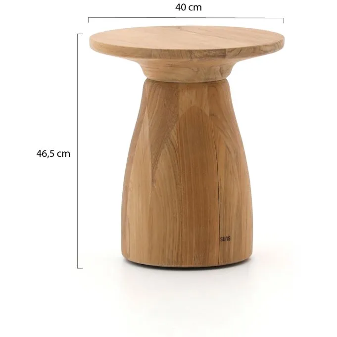 Suns Farzi lounge tuintafel ø 40cm (h: 46,5cm) bruin, foto 2