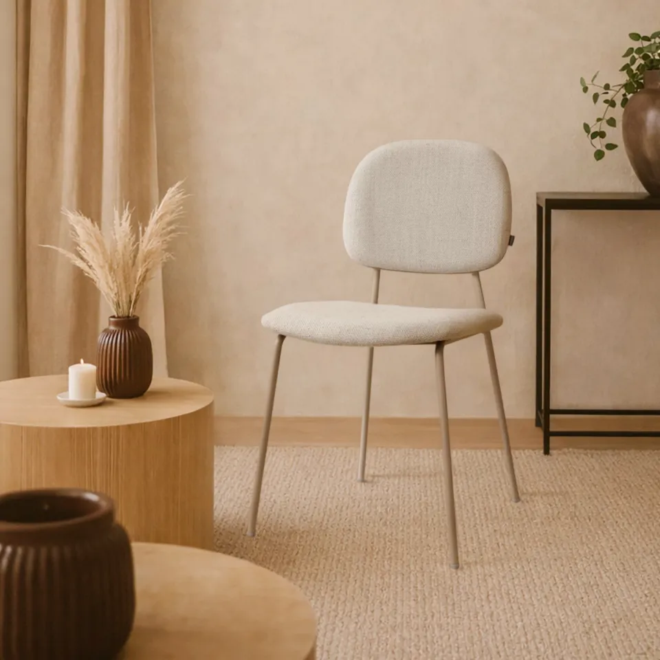 Nolon Jasmijn eetkamerstoel beige melange - grijsbeige onderstel, foto 2