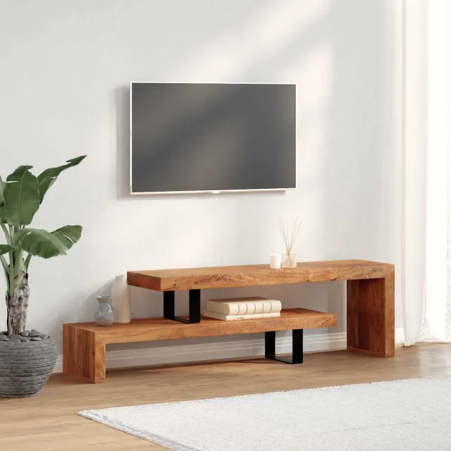 vidaXL Tv-meubel massief acaciahout Bruin