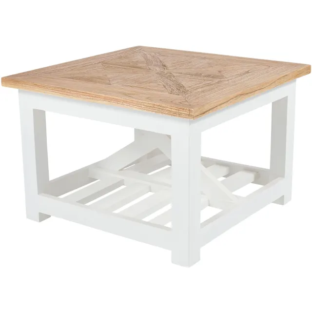 CLP Bastrop Salontafel - vierkant - met opbergruimte - natura