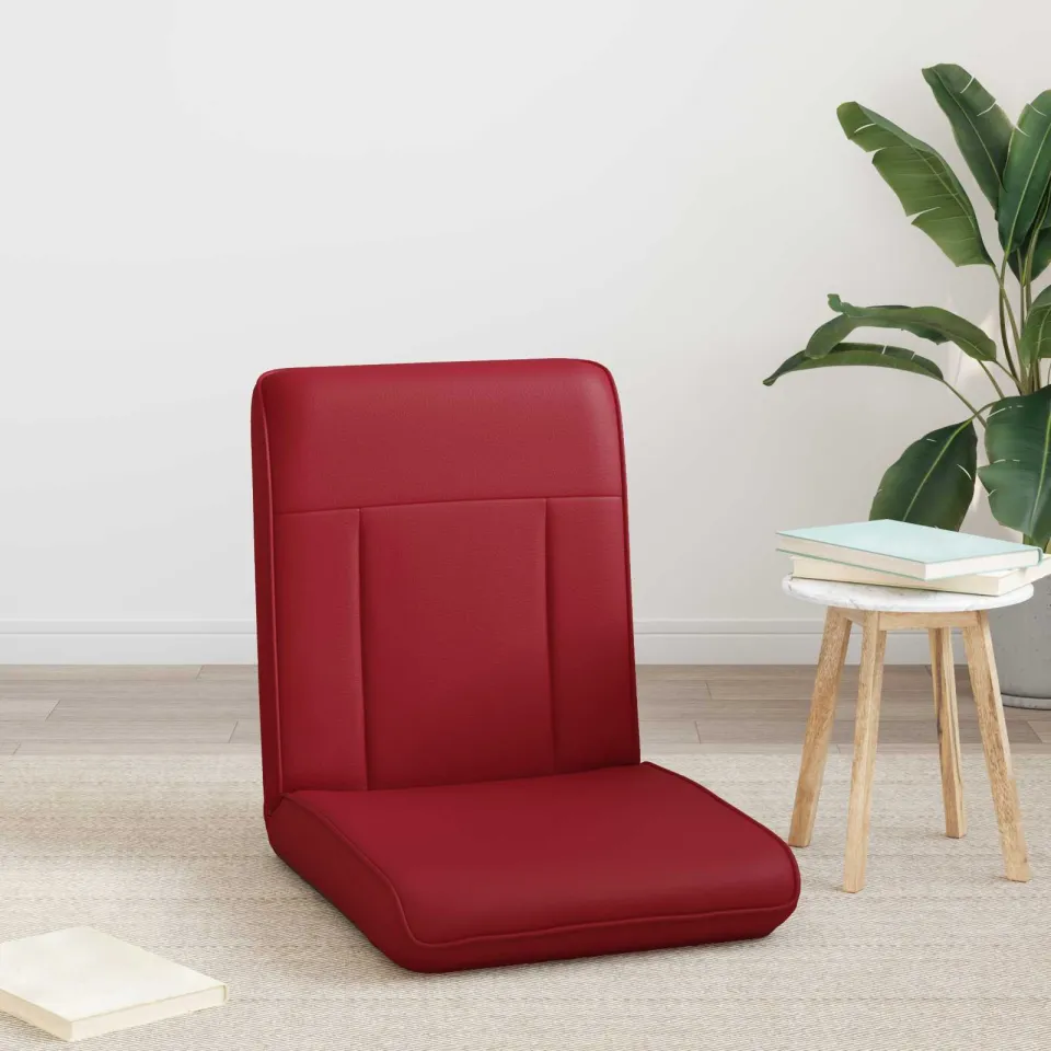 vidaXL Verstelbare vlo stoelen Wijnrood Kunstleer, foto 3