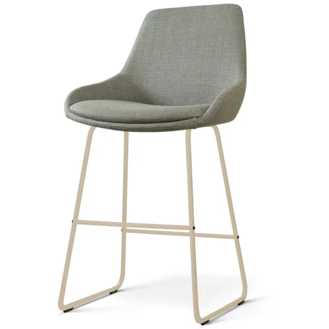 Nolon Nino-Isa barkruk saliegroen - beige onderstel - 65 cm