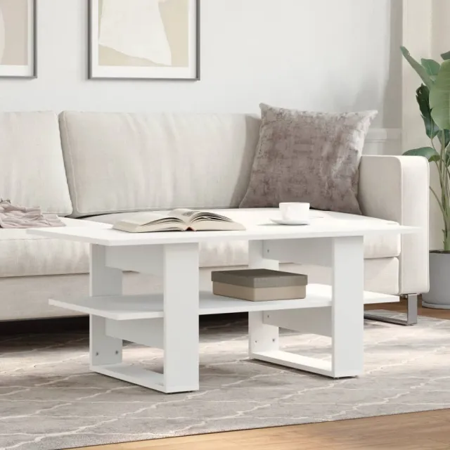 vidaXL Salontafel 102x55x42 cm bewerkt hout zwart, foto 2