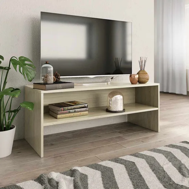 vidaXL Tv-meubel 100x40x40 cm bewerkt hout sonoma eikenkleurig, foto 2