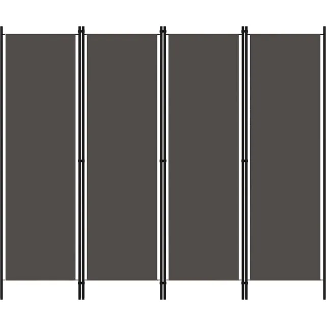 vidaXL Kamerscherm met 4 panelen 200x180 cm antraciet Anthraciet