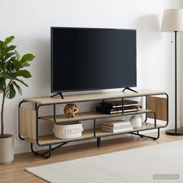 vidaXL TV-standaard 180 x 36 x 45 cm Sonoma Eiken Bewerkt hout Bruin