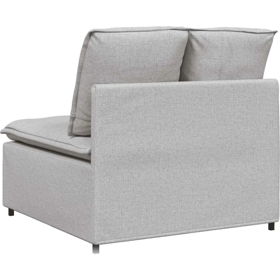 vidaXL Modulaire bank middenmodule met kussens 100 cm wolk grijs, foto 4