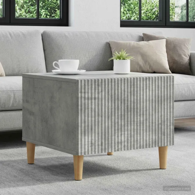 vidaXL Salontafel met lade Betongrijs 49 x 50 x 40 cm Bewerkt hout grijs, foto 2
