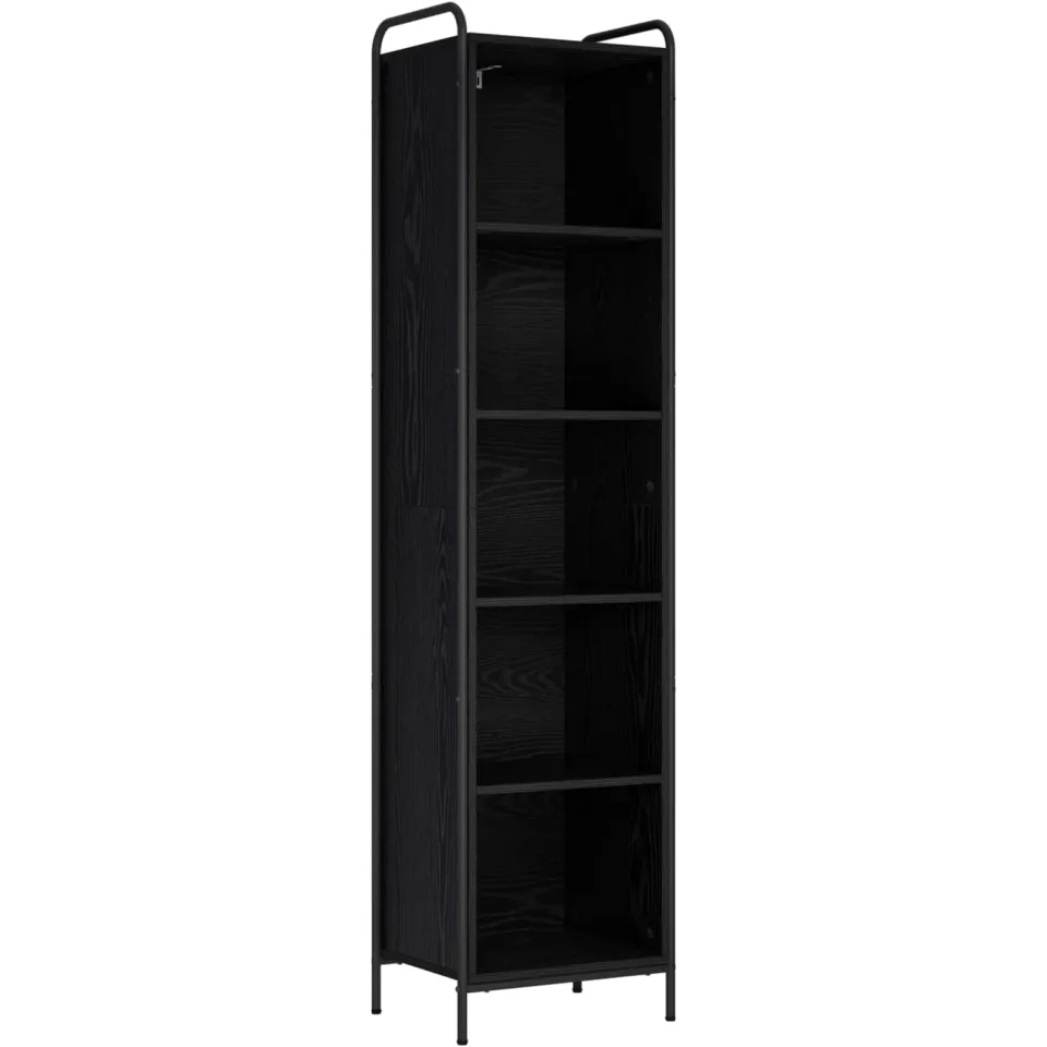 vidaXL Boekenkast 55,5 x 33 x 174 cm Bewerkt hout Zwart eiken